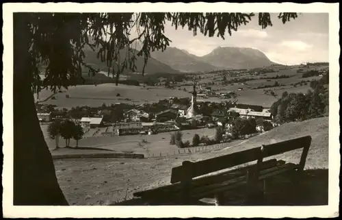 Ansichtskarte Reit im Winkl Panorama-Ansicht Blick zum Kaisergebirge 1950