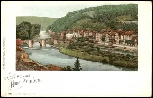 Ansichtskarte Hann. Münden Stadt, Künstlerkarte 1912