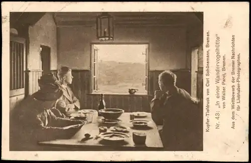 „In einer Wandervogelhütte" Bremen für Liebhaber-Photographen. 1915