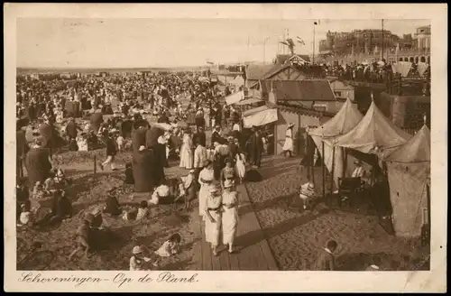 Scheveningen-Den Haag Den Haag Op de Plank, Strand Hütten, Zelte 1922