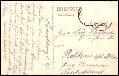 Postcard Schwenburg Svendborg Christiansminde Badehotel. 1924