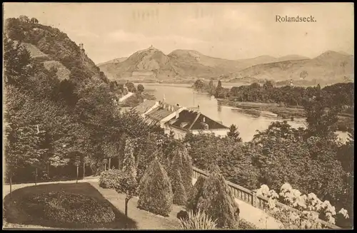 Ansichtskarte Rolandseck-Remagen Stadtblick 1915  gel. Feldpost Mehlem