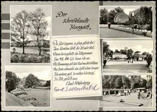 Ansichtskarte Horn-Bad Meinberg Mehrbildkarte "Der schreibfaule Kurgast" 1963