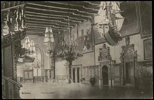 Ansichtskarte Bremen Rathaussaal 1916
