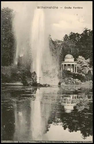 Ansichtskarte Bad Wilhelmshöhe-Kassel Cassel Große Fontaine 1921