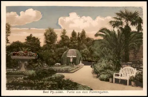 Ansichtskarte Bad Pyrmont Palmengarten 1925