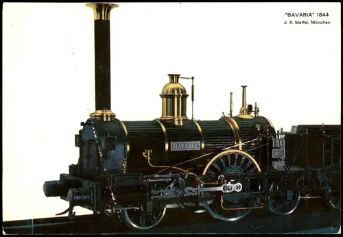 Verkehr Eisenbahn Motivkarte "BAVARIA" 1844 J. A. Maffei, München 1980