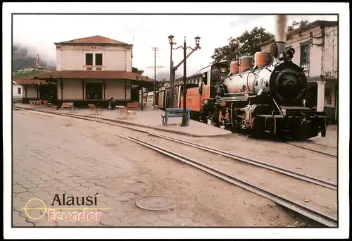 Verkehr Eisenbahn & Zug Motivkarte Estación del Ferrocarril (Alausí 1914) 2000
