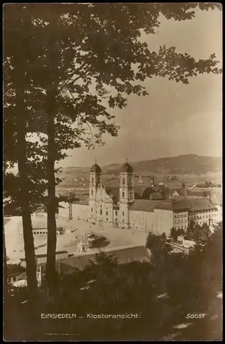 Ansichtskarte Einsiedeln Kloster-Ansicht 1930