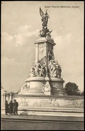 Postcard London Queen Victoria Memorial, Denkmal 1935