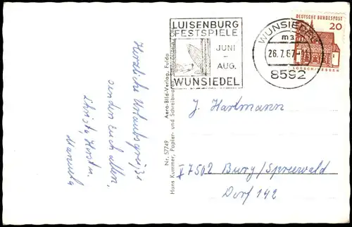 Ansichtskarte Schauenstein Ortsansicht, Ort im Frankenwald 1967