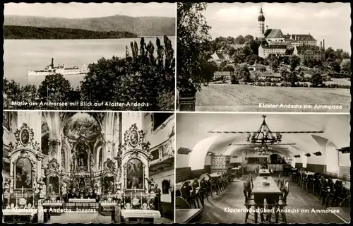 Ansichtskarte Andechs Mehrbildkarte mit 4 Foto-Ansichten 1967