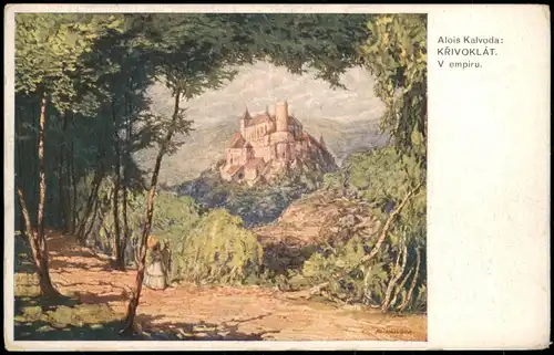Künstlerkarte Kunst (Art) Künstler Alois Kalvoda: KŘIVOKLÁT V empiru 1920