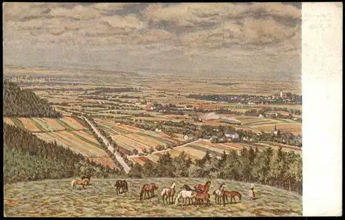 Künstlerkarte KRÁSY REPUBLIKY ČESKOSLOVENSKÉ V. Malý HLUČÍNSKO 1930