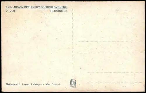 Künstlerkarte KRÁSY REPUBLIKY ČESKOSLOVENSKÉ V. Malý HLUČÍNSKO 1930