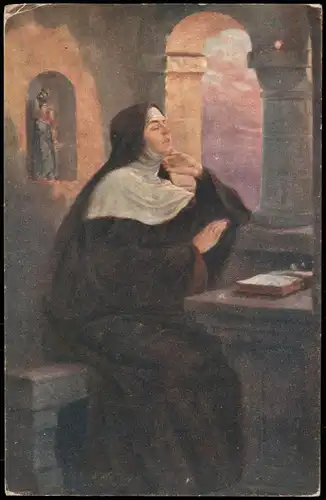 Künstlerkarte ANT. BRUNNER Od světa odloučena Abschied von der Welt 1920