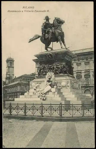 Mailand Milano Monumento a Vittorio Emanuele II., Denkmal Reiterbild 1926