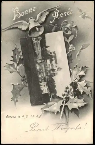 Ansichtskarte  Neujahr Sylvester New Year Bonne Année 1905 Stempel LUCENS