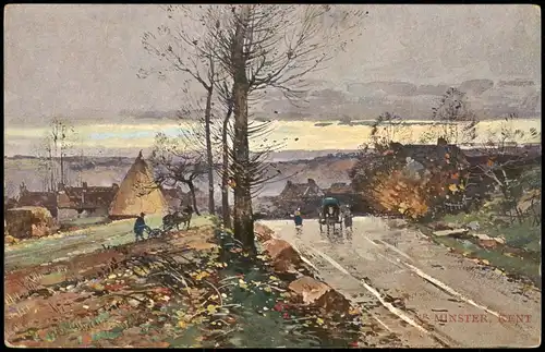 Ansichtskarte  Künstlerkarte: Landschaft in Mister Kent Großbritannien 1910