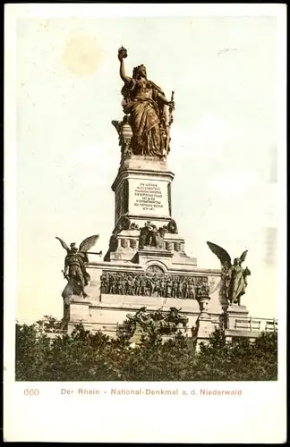 Rüdesheim (Rhein) Der Rhein National-Denkmal a. d. Niederwald 1900