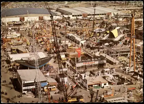 Ansichtskarte Hannover Messegelände 1964  Messe-Sonderstempel Zuschlagsmarke