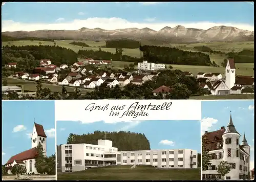 Ansichtskarte Amtzell Mehrbildkarte mit 4 Ortsansichten 1960