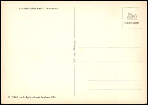 Bad Schwalbach Langenschwalbach Panorama-Ansicht; Ort im Untertaunus 1975