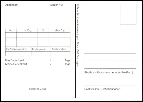 Ansichtskarte  Schach & Chess Hübsche Frau vor Schachbrett (Fernschach) 1990