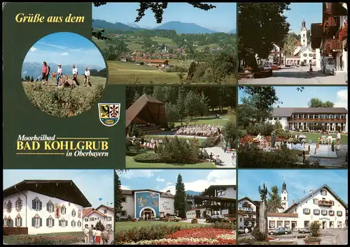 Bad Kohlgrub Mehrbildkarte mit Umlandansicht u. Ortsansichten 1990