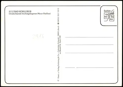 Bad Kohlgrub Mehrbildkarte mit Umlandansicht u. Ortsansichten 1990