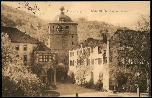 Ansichtskarte Heidelberg Heidelberger Schloss (Schloß) Der Rupprechtsbau 1913