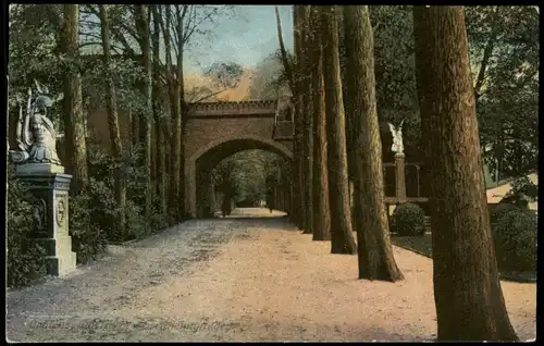 Ansichtskarte Koblenz Weg in den Rheinanlagen 1916