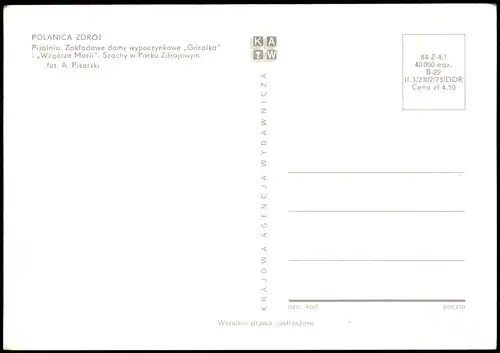 Postcard Bad Altheide Polanica-Zdrój Mehrbildkarte 4 Ortsansichten 1975