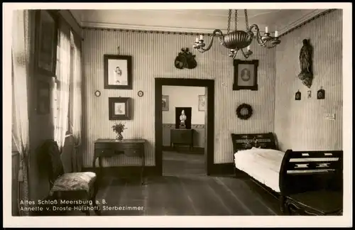 Meersburg Annette v. Droste-Hülshoff, Sterbezimmer Altes Schloß 1928