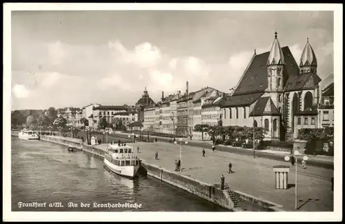 Ansichtskarte Frankfurt am Main An der Leonhardskirche - Schiff 1941