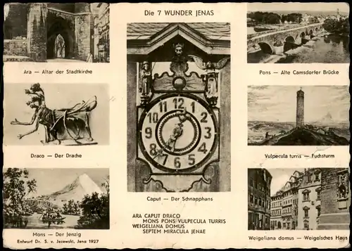Ansichtskarte Jena Mehrbildkarte "Die 7 Wunder Jenas" 1960