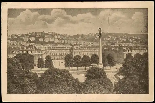 Ansichtskarte Stuttgart Neues Schloss, Stadt-Ansicht 1924