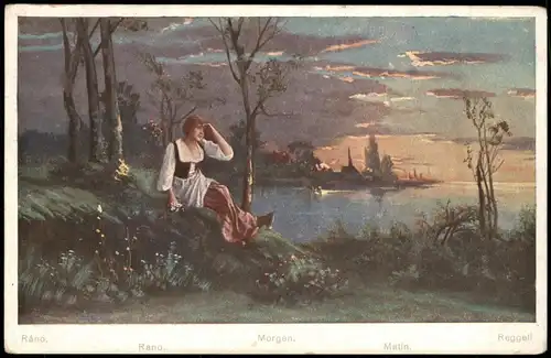 Ansichtskarte  Künstlerkarte (Art Kunstwerk) Künstler Rano: Morgen 1919