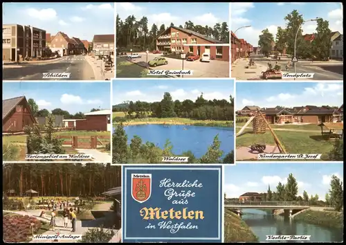 Metelen Mehrbildkarte Ortsansichten & Vogelpark Metelener Heide 1983