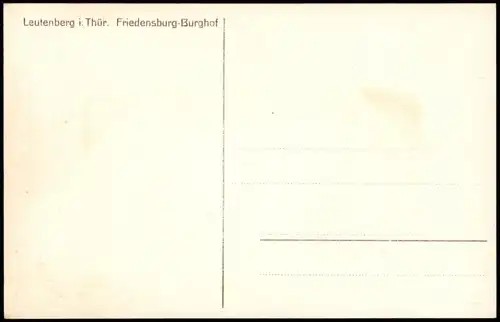 Ansichtskarte Leutenberg Friedensburg-Burghof 1924