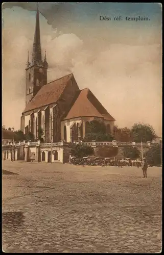 Postcard Dej Burglos Deesch Dés Templom Kirche Siebenbirgen Sibiu 1912