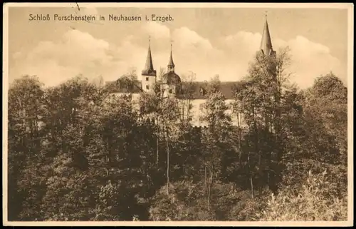 Neuhausen (Erzgebirge) Schloss Purschenstein 1944  gel. Feldpost WK2