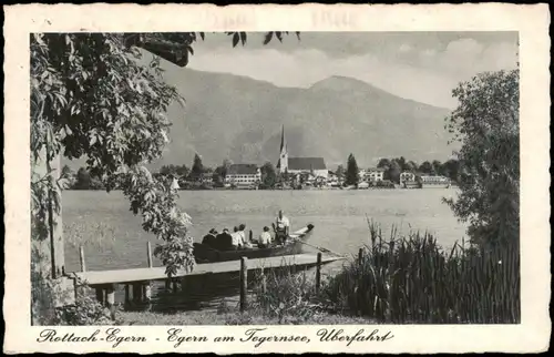 Ansichtskarte Egern-Rottach-Egern Stadt, Überfahrt Boot 1939