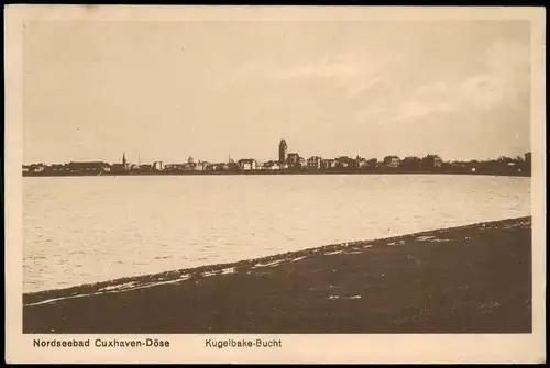 Ansichtskarte Döse-Cuxhaven Kugelbake-Bucht 1922