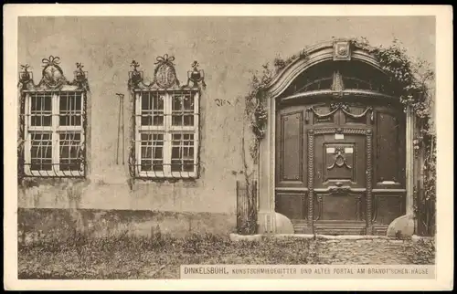 Dinkelsbühl KUNSTSCHMIEDEGITTER UND ALTES PORTAL AM BRANDT'SCHEN HAUSE 1925