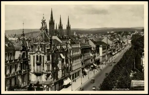 Ansichtskarte Wiesbaden Wilhelmstraße 1932