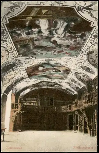 Ansichtskarte Waldsassen Bibliotheksaal - Deckenbemalung - Innen 1926
