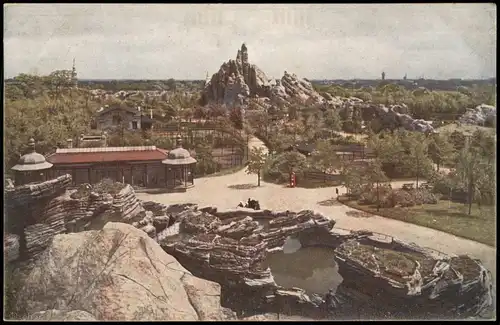 Stellingen-Hamburg Carl Hagenbeck's Tierpark vom Nordland-Panorama aus 1912