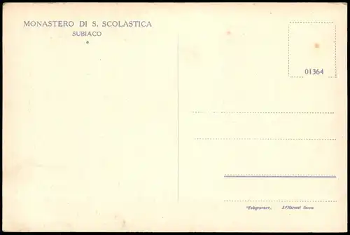 Subiaco (Latium) Monastero Di S. Scolastica, Panorama Kloster Ansicht 1930