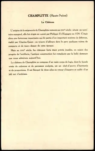 CPA Champlitte Le Château (Schloss Gebäude, Castle) 1910